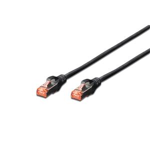 Digitus CAT 6 S-FTP patch cable, Cu, LSZH AWG 27/7, length 7 m, color black