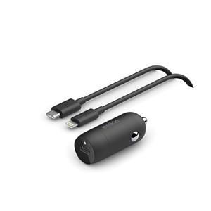 Belkin BOOSTCHARGE™ 30W USB-C Power Delivery PPS nabíječka do auta + 1m USB-C na lightning kabel, černá