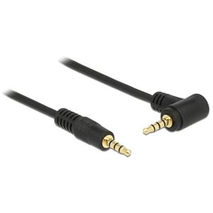 Delock kabel Stereo Jack 3.5 mm 4 pin samec &gt; samec úhlový 2 m černý