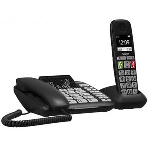 SIEMENS Gigaset DL780PLUS - kombinovaný standard. telefon s displ. vč. bedzrát. sluchátka s nabíječkou,černá
