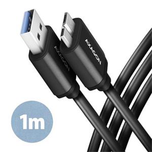 AXAGON BUMM3-AM10AB, SPEED kabel Micro-B USB  USB-A, 1m, USB 3.2 Gen 1, 3A, ALU, tpe, černý