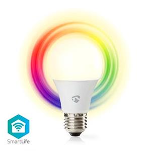 Nedis WIFILRC10E27 - SmartLife LED žárovka | Wi-Fi | E27 | 806 lm | 9 W | RGB / Warm to Cool White | Android / IOS, F