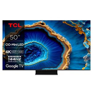 TCL 50C805 TV SMART Google TV QLED/126cm/4K UHD/4000 PPI/144Hz/MiniLED/HDR10+/Dolby Vision/Dolby Atmos/VESA