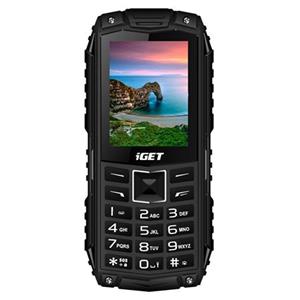 iGET Defender D10 Black - Odolný telefon/2,4"/320x240/Dual SIM/fotoaparát 0,3 MPx/32Mb+3Mb/baterie 2500mAh/svítilna/IP68