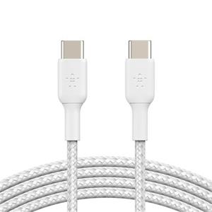 Belkin USB-C na USB-C kabel, 2m, bílý - odolný