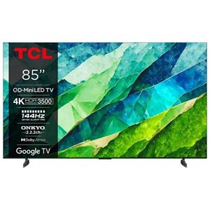 TCL 85C855 SMART TV 85" QLED/4K UHD/Mini LED/4xHDMI/144Hz/2xUSB/LAN/GoogleTV