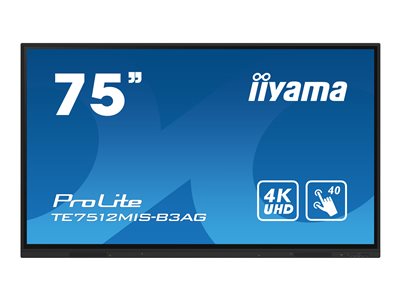 75" iiyama TE7512MIS-B3AG:IPS,4K,40P,USB-C