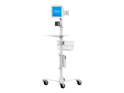 Compulocks Galaxy Tab A8 10.5" Space Enclosure Medical Rolling Cart Extended