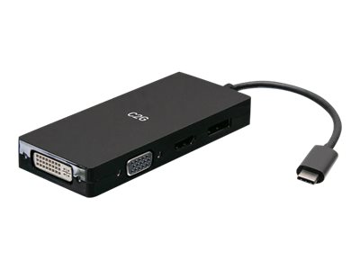 C2G USB C Multiport Adapter with HDMI, DisplayPort, DVI &amp; VGA